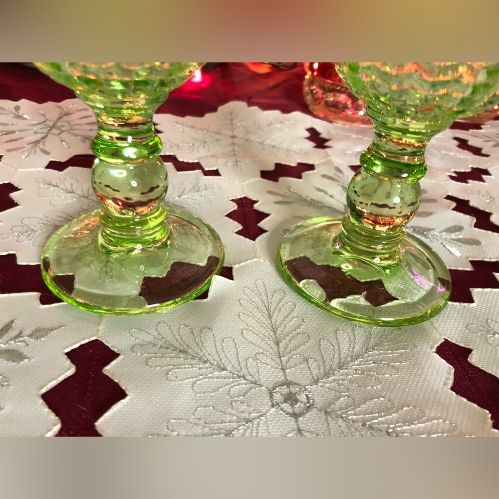VTG Godinger Twill Emerald Wine goblets - Picture 6 of 7